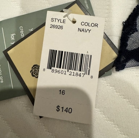 NWT! MAYA BROOKE Navy Sequin Sheer Overlay Layered Formal Dress SZ 16 Party Dres - Picture 5 of 12